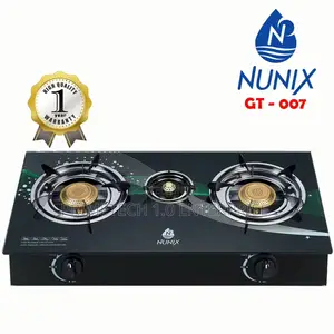 Nunix 3 Burners Table Top Glass Cooker