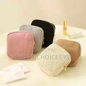 Velvet Makeup and Sanitary Napkins Case Mini Cosmetic Storage