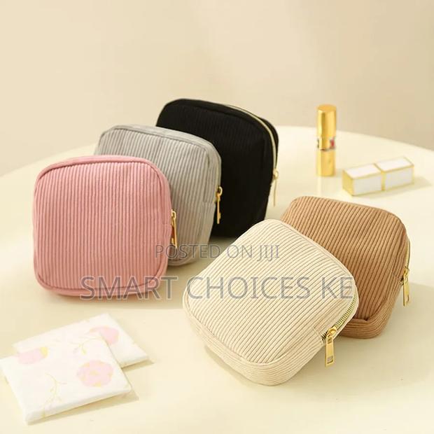 Velvet Makeup and Sanitary Napkins Case Mini Cosmetic Storage