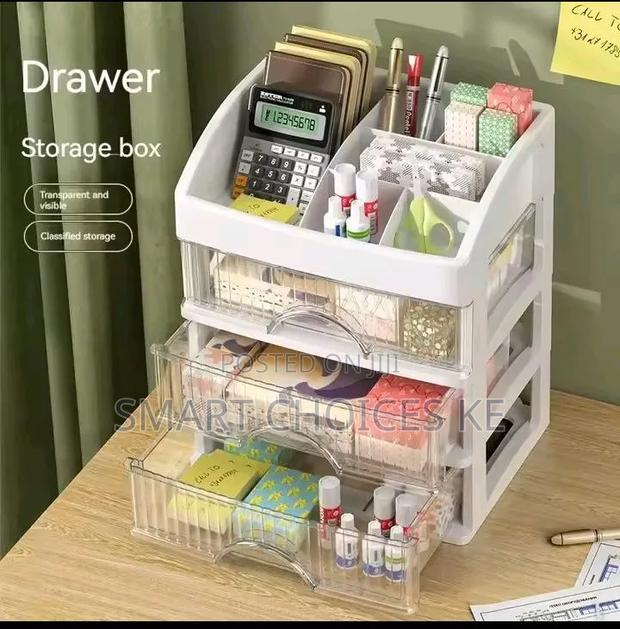 Acrylic Transparent Multi-Layer Multi-Functional Desktop Organizer - thumbnail 3
