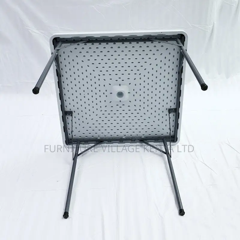 White Plastic Folding Outdoor Square Dining Table