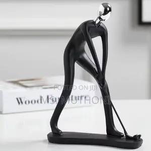 Stand Golf Sculpture Ceramic Decor Piece
