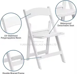 Foldable White Outdoor Wedding Chair