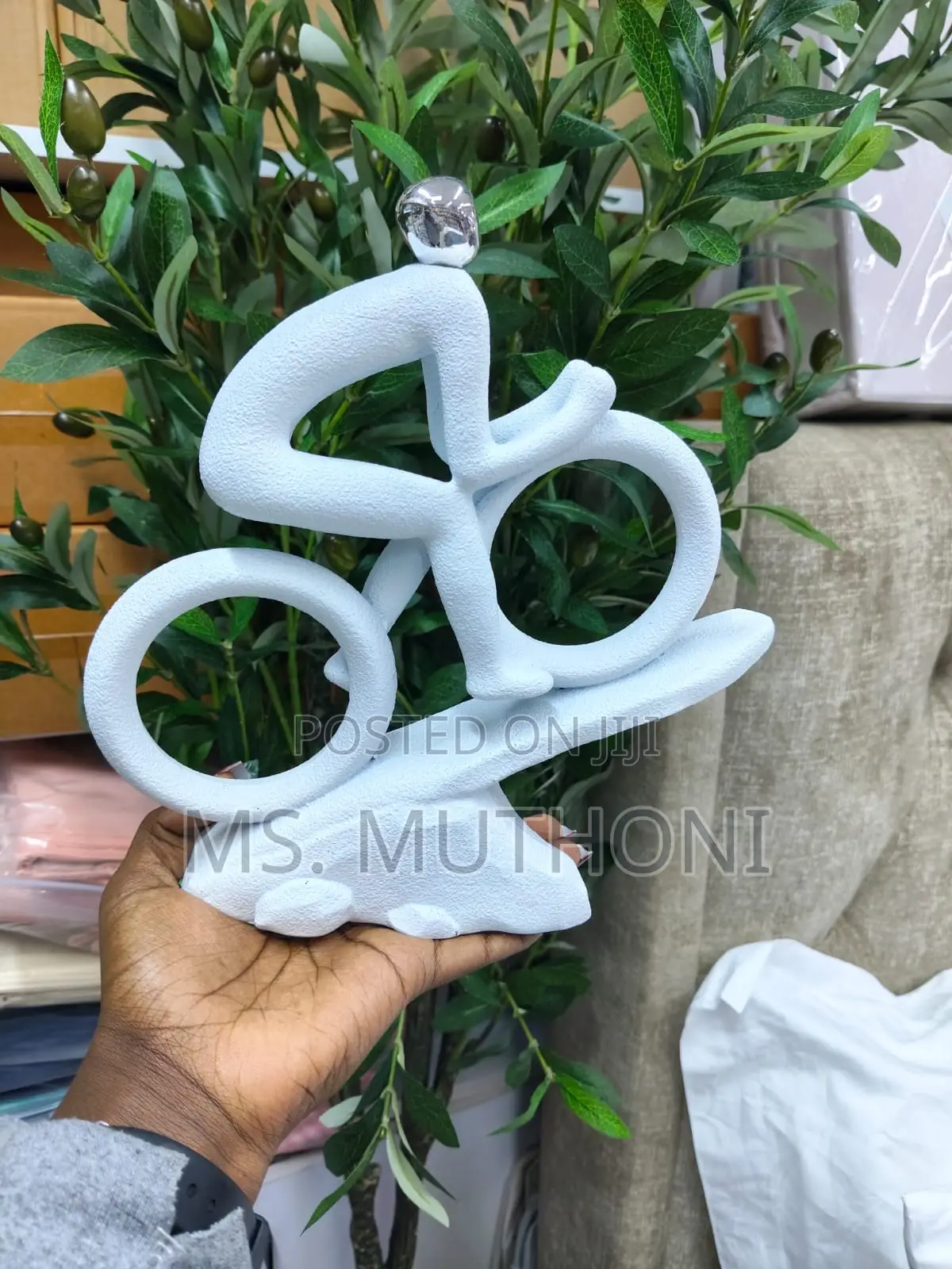 Bicycle Sculpture Ceramic Decor Piece