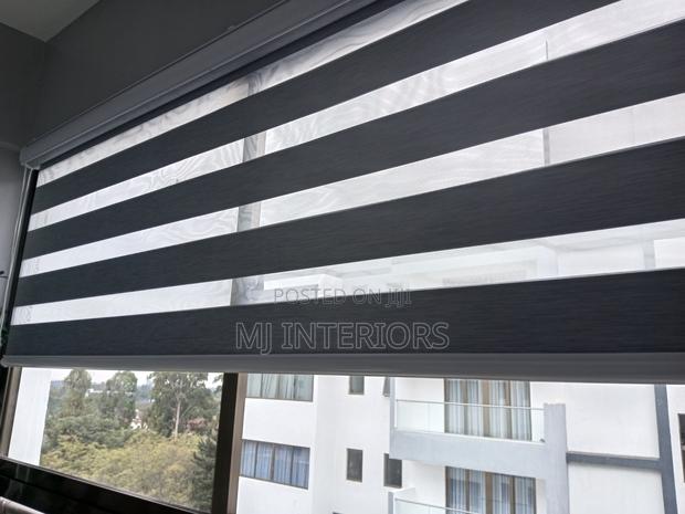 Grey Finish Horizontal Blinds - Premium Quality