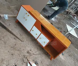 White and Brown Tv Stand