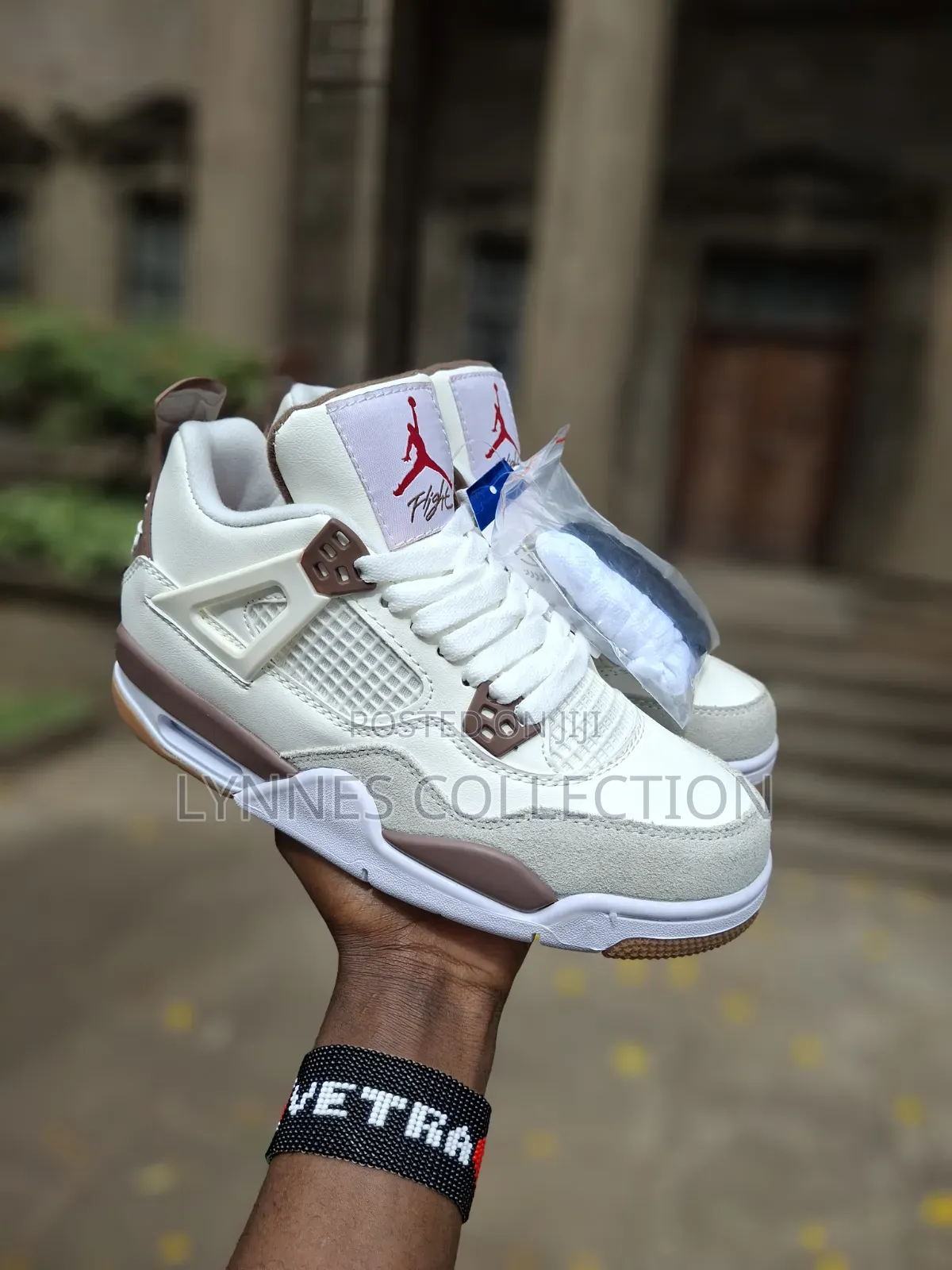 Jordan 4 White/Coffee Leather - Retro Streetwear Sneakers