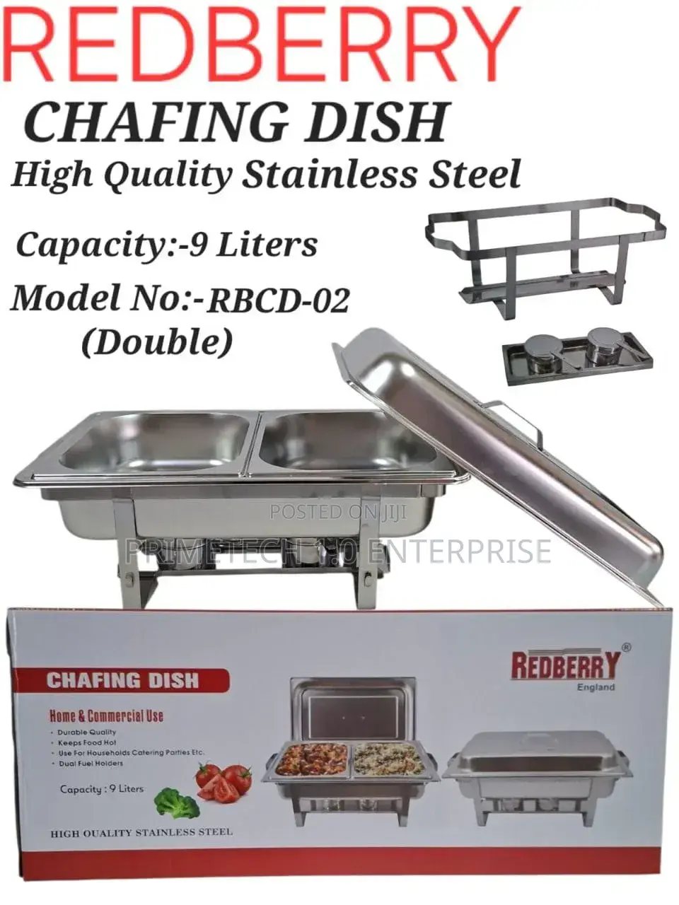 Double 9 LTRS Chaffing Dish