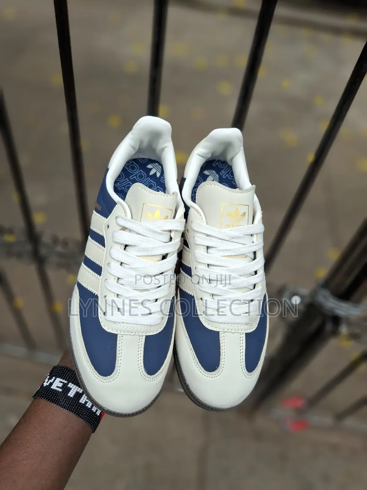 Adidas Samba Blue/White Leather Sneakers - Classic Retro Shoes
