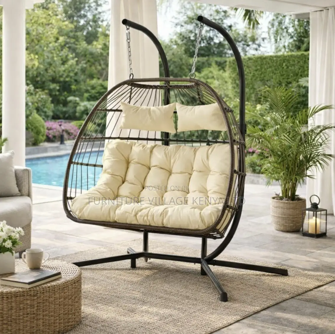 2-Seater Leisure Outdoor Swing Hammock Chair