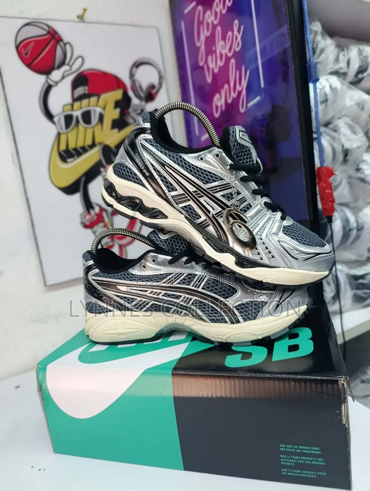New Balance / Asics Inspired Silver Black - Premium Streetwear Shoes