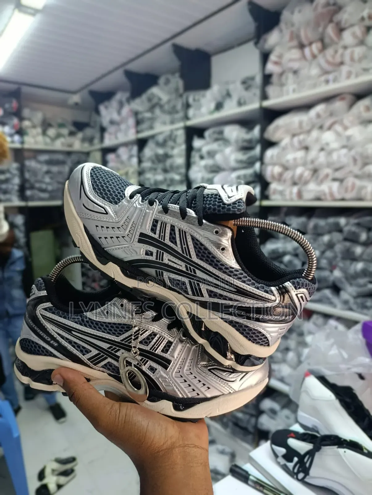 New Balance / Asics Inspired Silver Black - Premium Streetwear Shoes