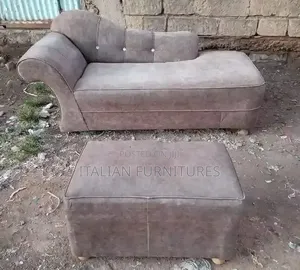 Divan Seat With One Paff Brown Colour