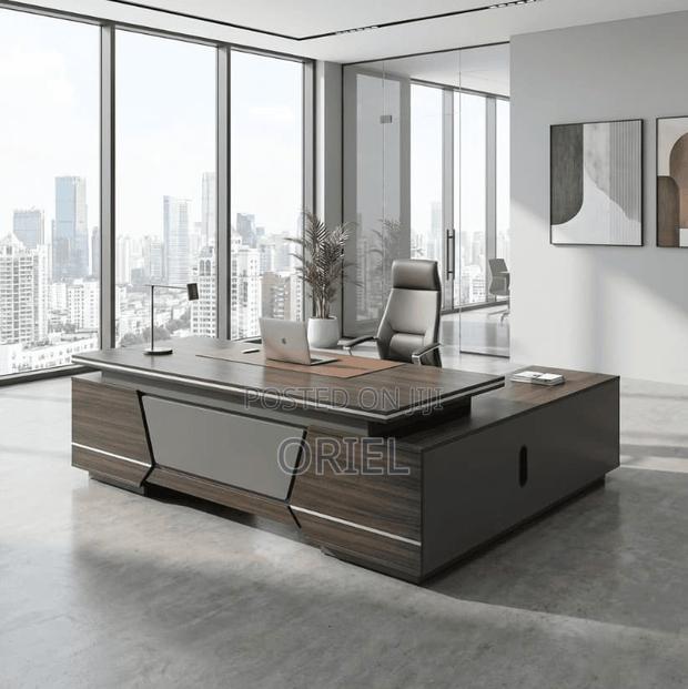 Office Desk : Office 2.4m Executive C.E.O L-Shaped Desk - thumbnail 3