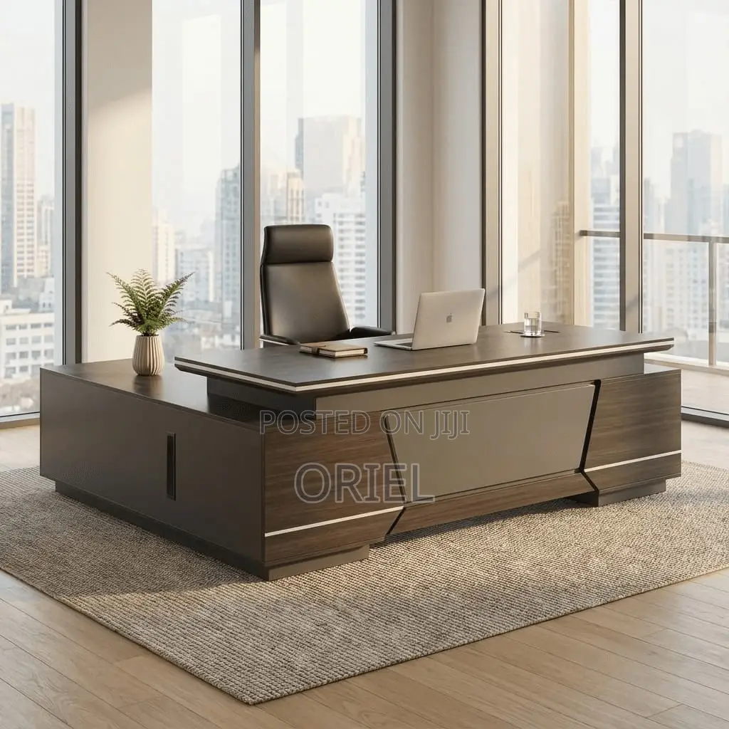 Office Desk : Office 2.4m Executive C.E.O L-Shaped Desk