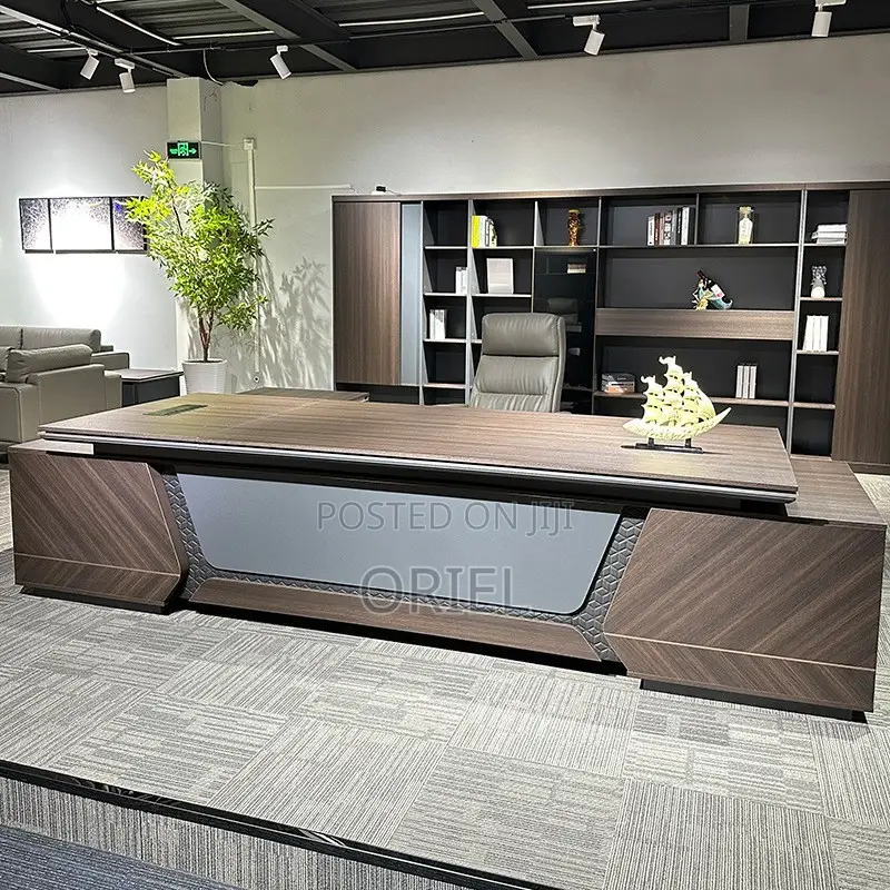 Office Desk : Office 2.4m Executive C.E.O L-Shaped Desk