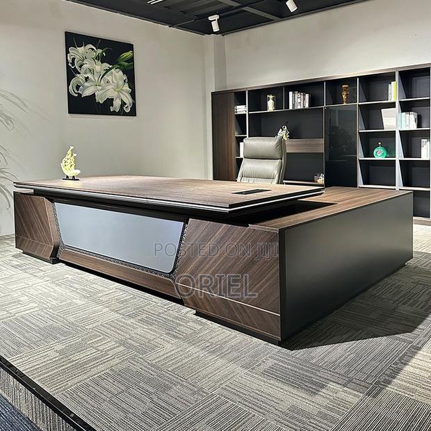 Office Desk : Office 2.4m Executive C.E.O L-Shaped Desk - thumbnail 7