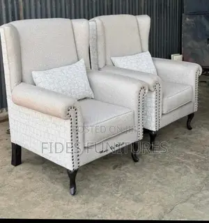 White Fabric Sofa Chair