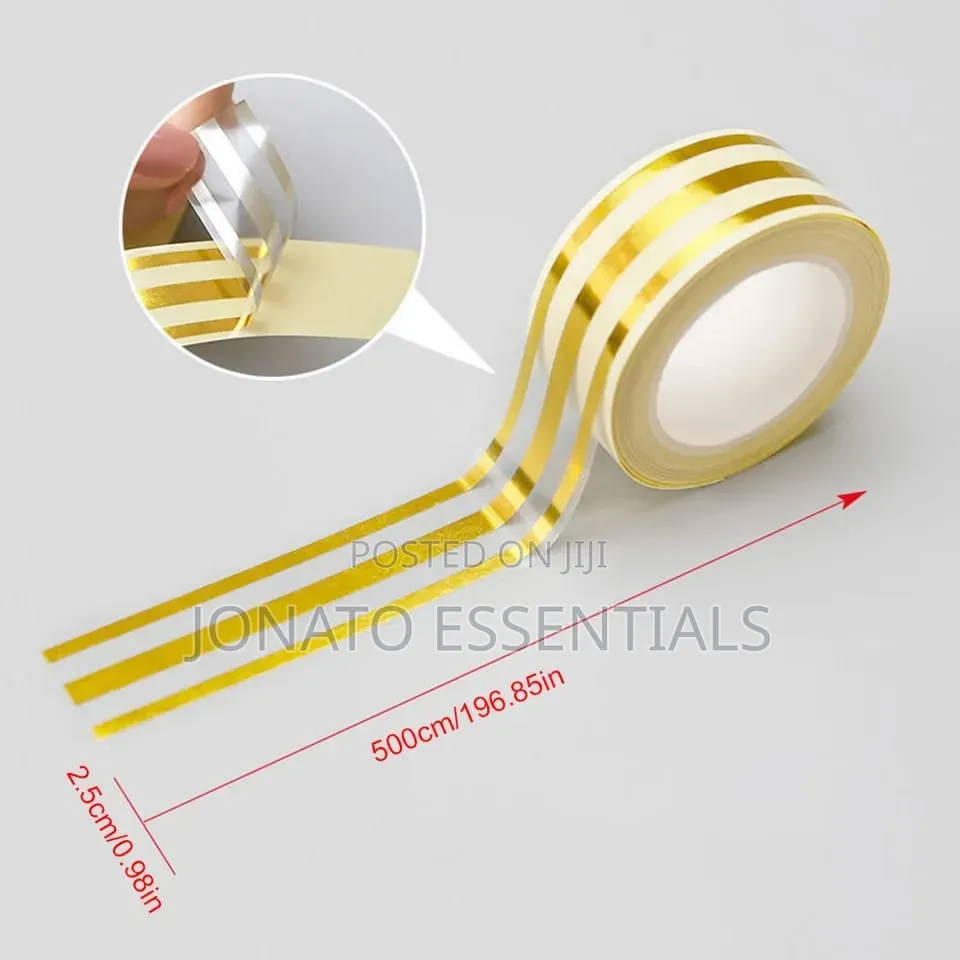 Self Adhesive Tile Gap Tape Waterproof Gold Decor Ribbon Strip
