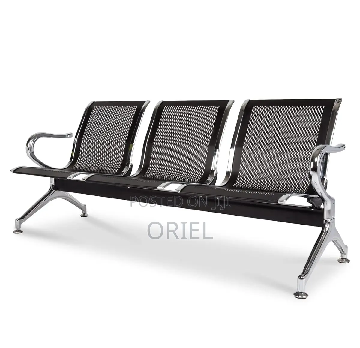 Office Bench : 3-Seat Office Waiting Room Bench