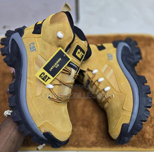 Caterpillar Men Leather Boots - Rugged Work Streetwear Boots - thumbnail 2
