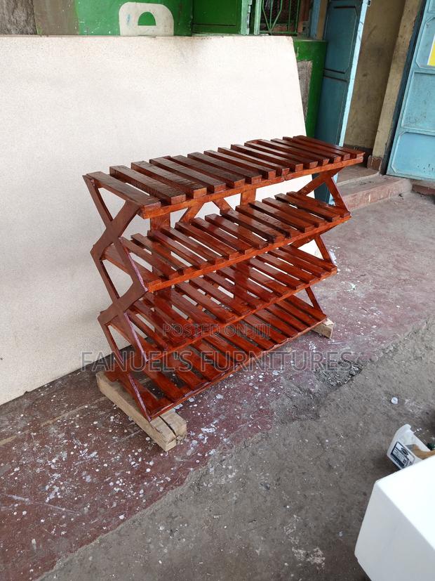 Brown Shoe Rack
