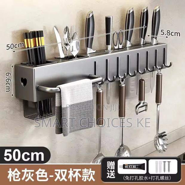 Multi Functional Carbon Steel Standing Utensil Holder