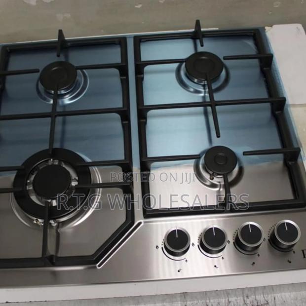 Roch 60cm Built-in Gas Hob 4 Burner Black Glass