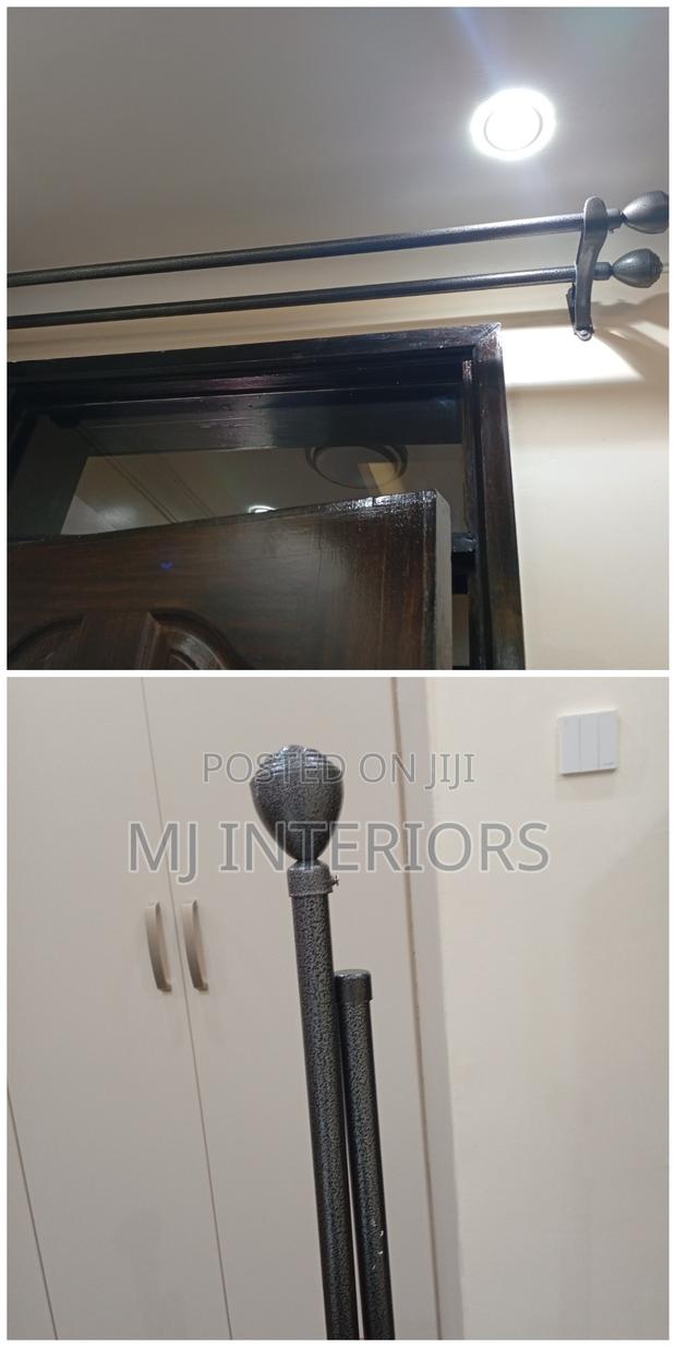 Grey Jua Kali Curtain Rods - Premium Finish