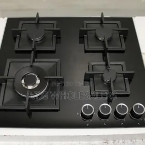 Roch 60cm Built-in Gas Hob Black Glass