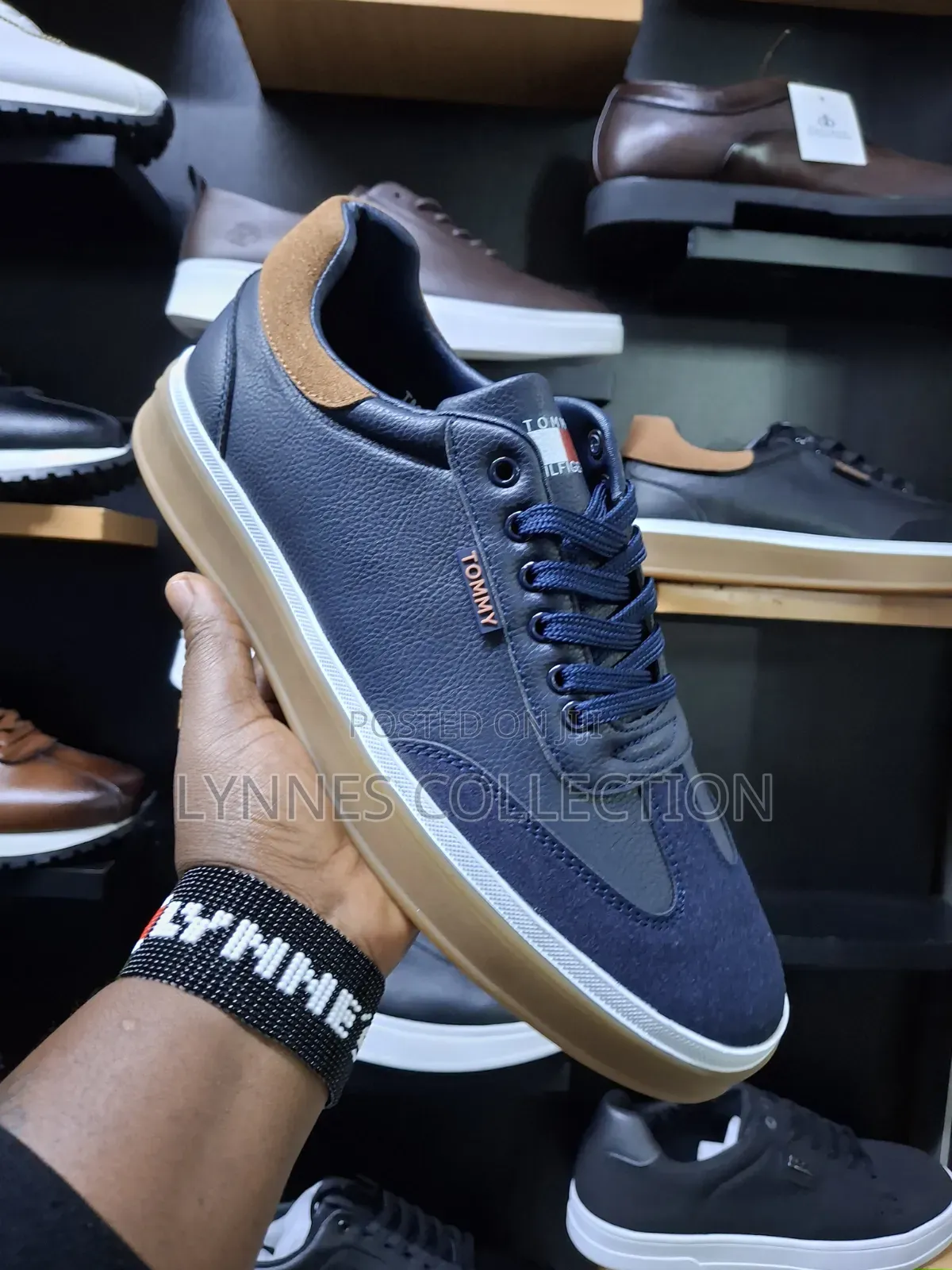 Men Leather Casuals Navy Blue - Premium Streetwear Shoes