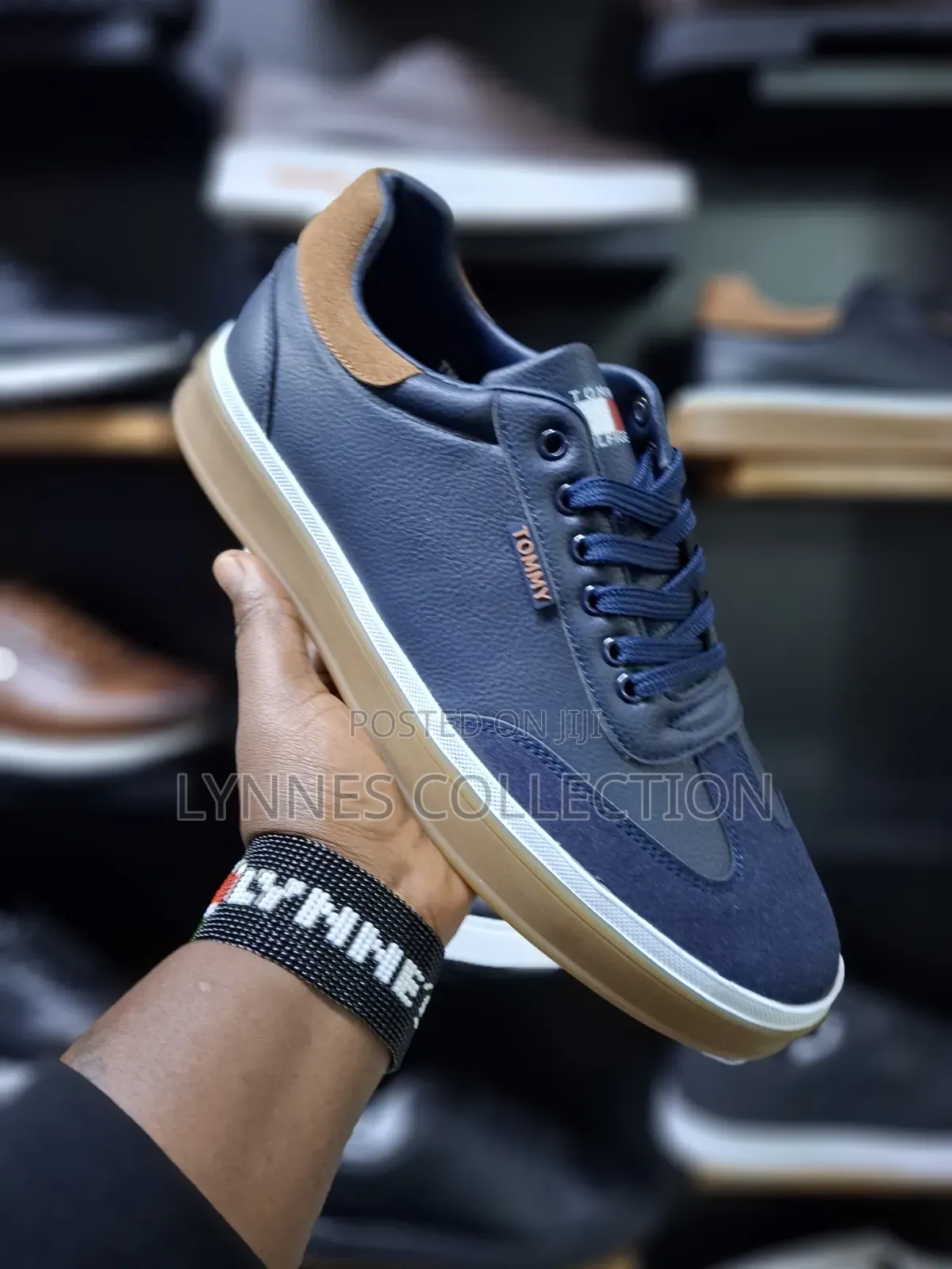 Men Leather Casuals Navy Blue - Premium Streetwear Shoes