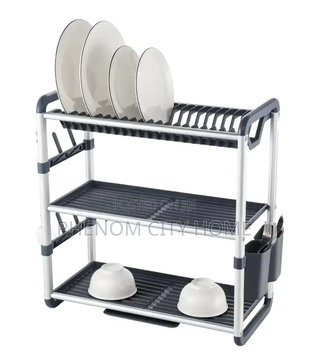Anti Rust Aluminium+Plastic Dishrack