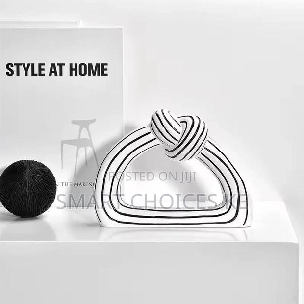 Interior Creative Black White Stripes Abstract Home Decoration - thumbnail 2