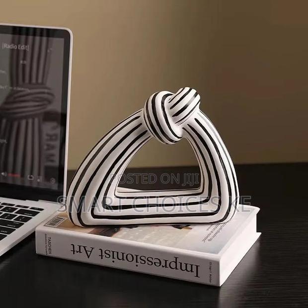 Interior Creative Black White Stripes Abstract Home Decoration - thumbnail 3