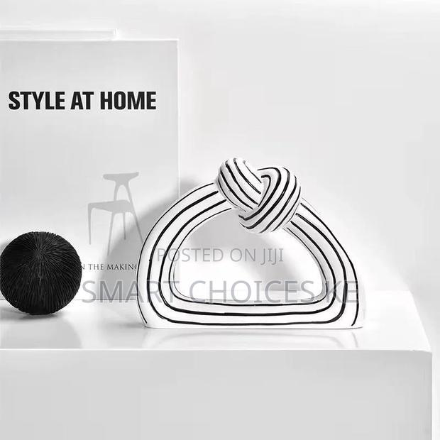 Interior Creative Black White Stripes Abstract Home Decoration - thumbnail 4