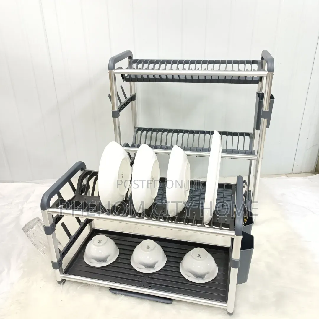 Anti Rust Aluminium+Plastic Dishrack