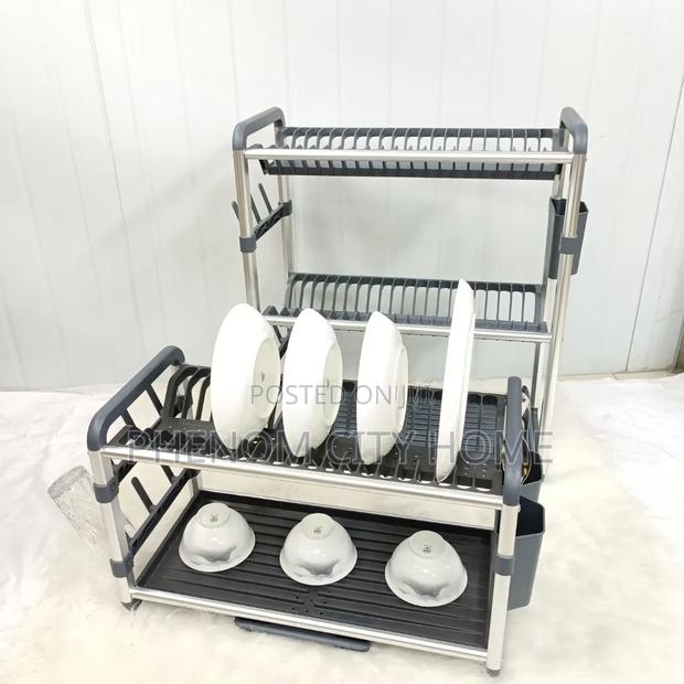 Anti Rust Aluminium+Plastic Dishrack - thumbnail 3
