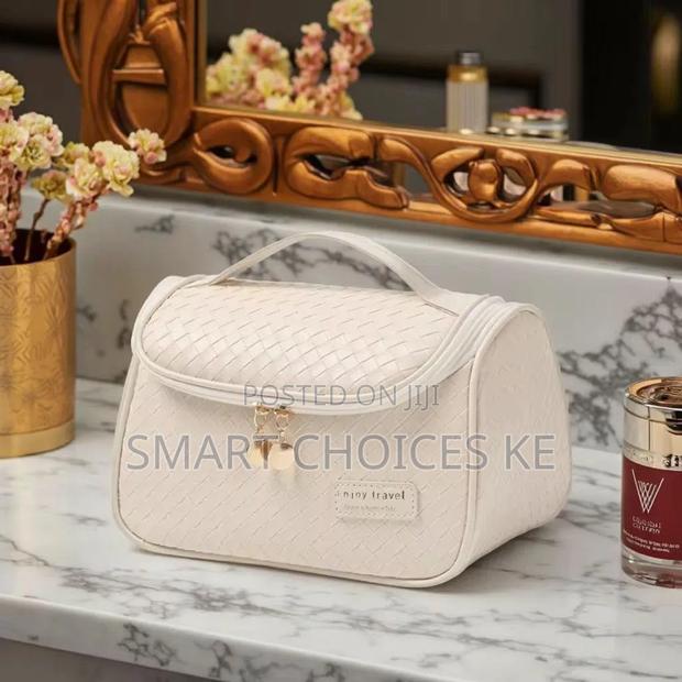 Leather Cosmetics / Make Up Organizer Travel Bag - thumbnail 2