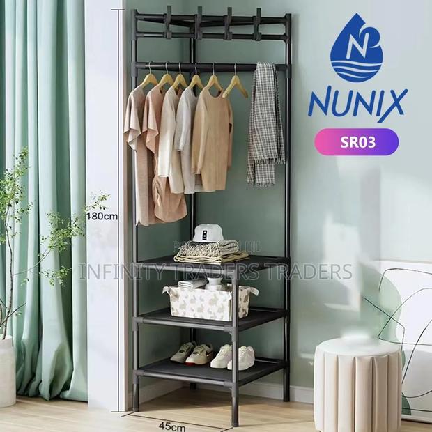 Nunix 3in1 Sr03 Triangular Standing Corner Clothes and Coat Rack