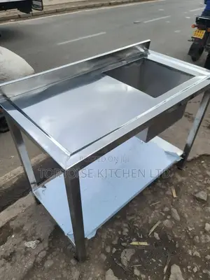 Commercial Stainless Steel Single Sink One Bowl Sink Size 120cm Long