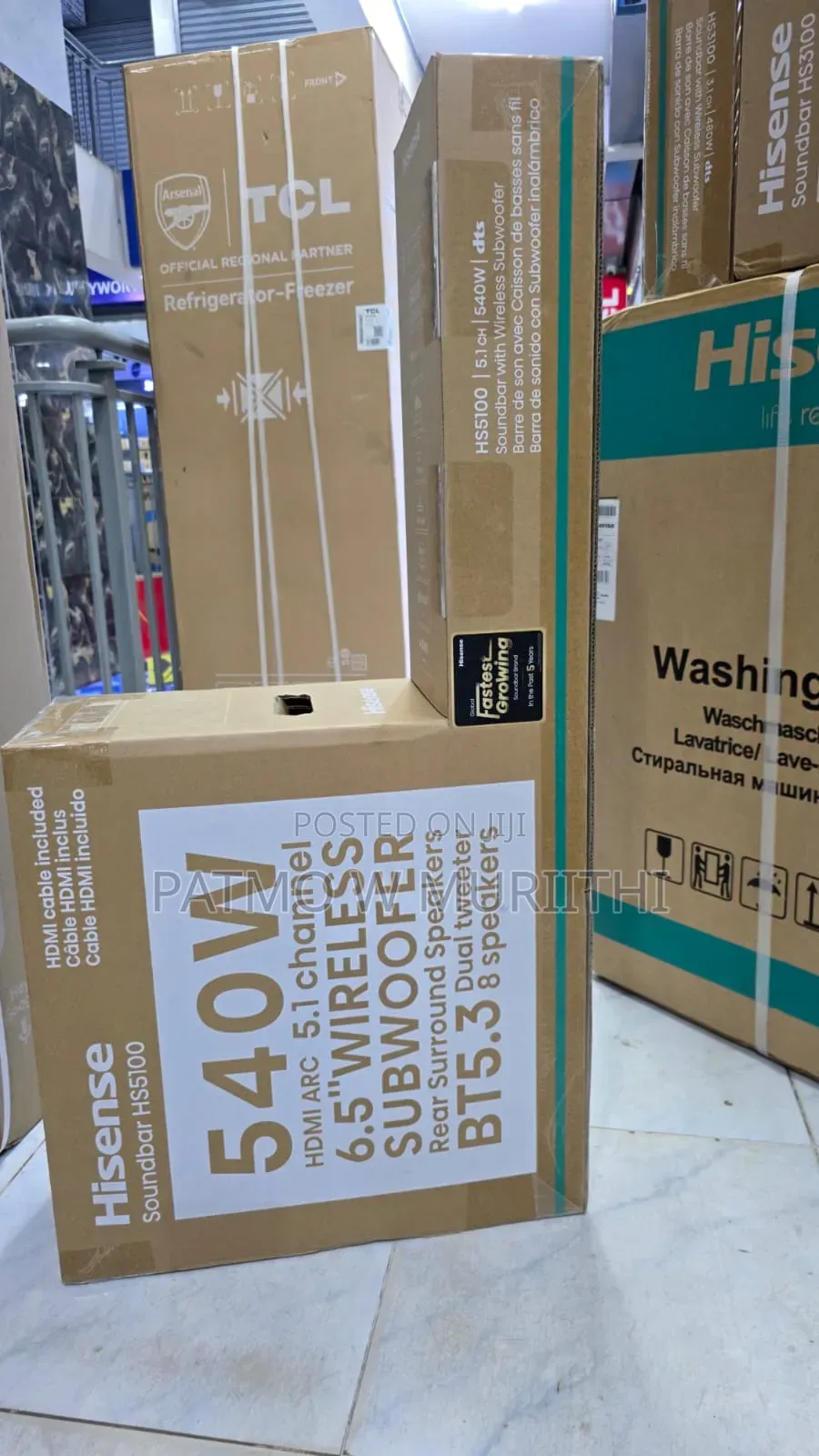 Hisense Soundbar 480 Watts 6.5wireless Woofer