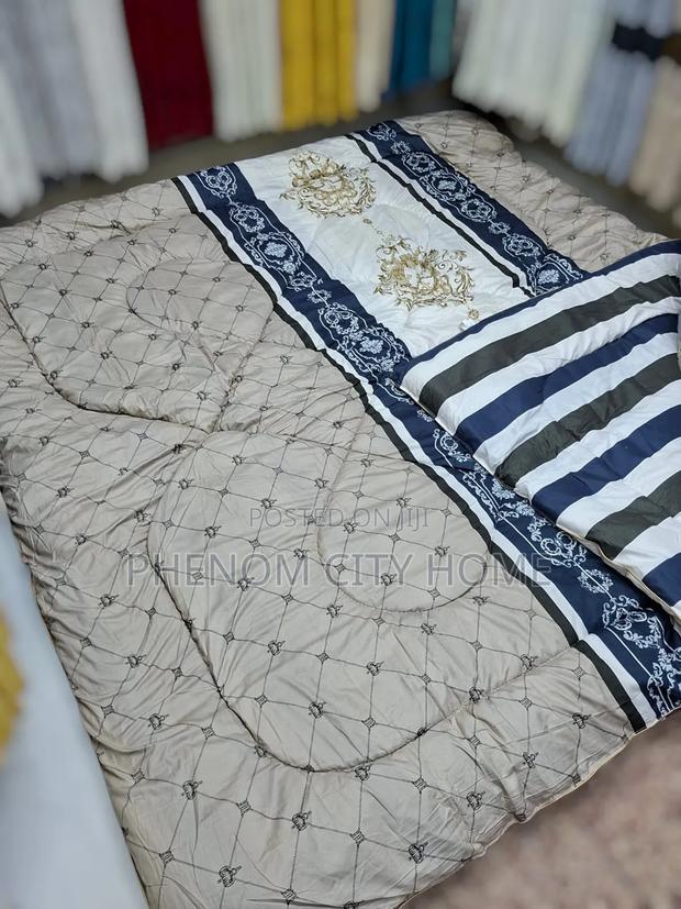 Flowered Binded Warm Cotton Duvets Set