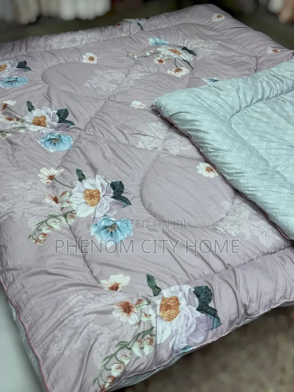 Flowered Binded Warm Cotton Duvets Set