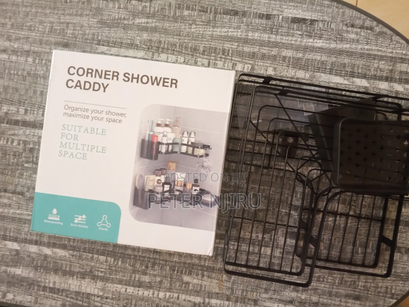 3pcs Set Heavy-Duty Shower Caddy Shelf/Bathroom Organizer