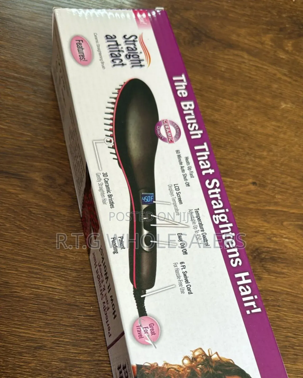 Brush Flat Iron Hair Straightener Comb Styler