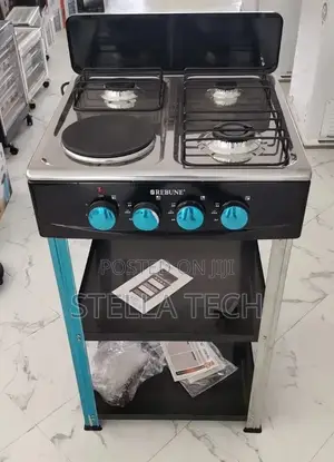 Rebune 3gas +1 Electric Burner Standing Gas Stove