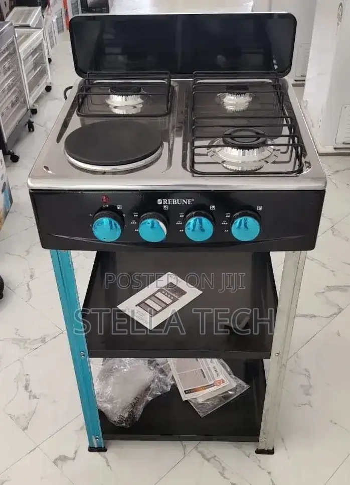 Rebune 3gas +1 Electric Burner Standing Gas Stove