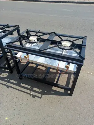 Mild Steel Two Burner Gas Stove Size 90cm by 55cm