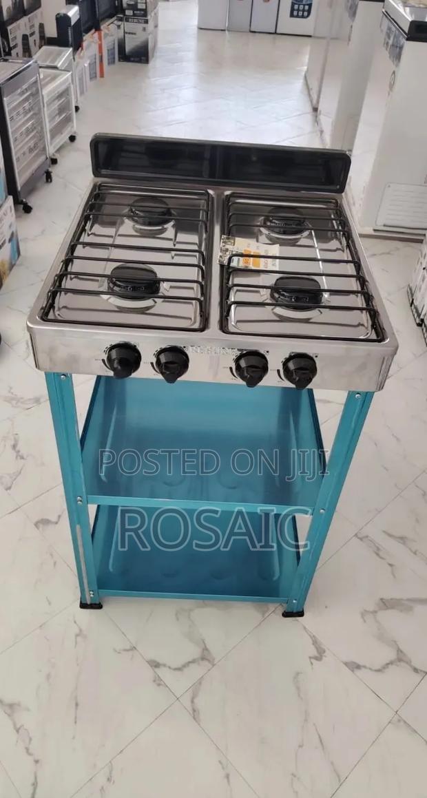 Rebune Four Burner Standing Gas Stove With Shelves